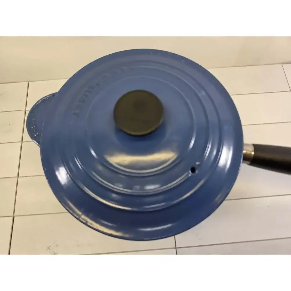 Le Creuset 2 3/4 QT Saucepan #20 Cast Iron Pot Blue W Phenolic Handle *READ!**